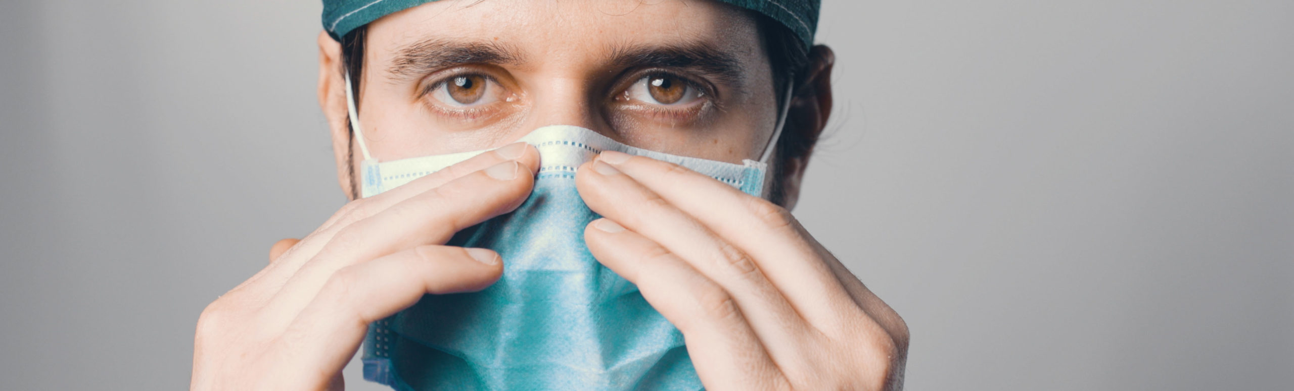 Man wearing surgical mask