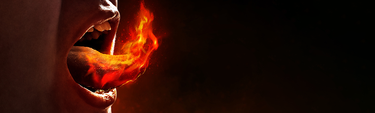 Mouth breathing fire