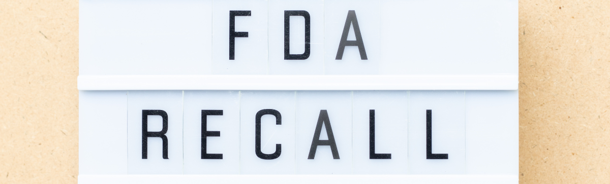 FDA RECALL Sign