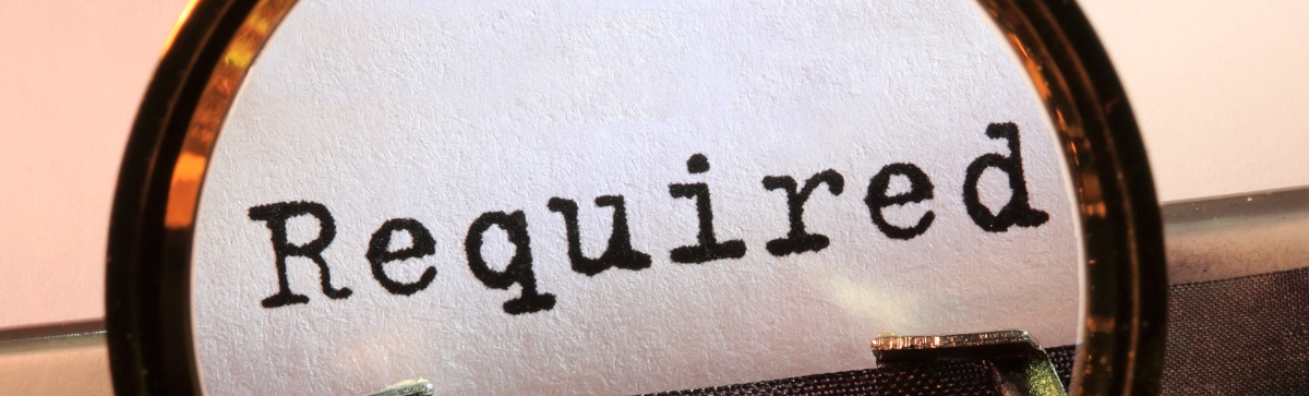 The word required under a magnifying glass.
