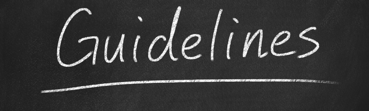 Chalkboard with the word Guidelines